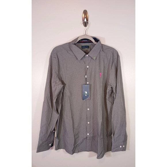 William Murray Stretch Golf Button Down Long Sleeve Gray Men's Shirt Size XL NWT - Picture 1 of 6